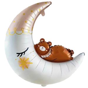 Шар фигурный Месяц и Мишка спящий
