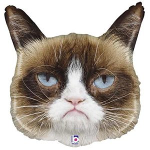 Фигурный шар сердитая кошка