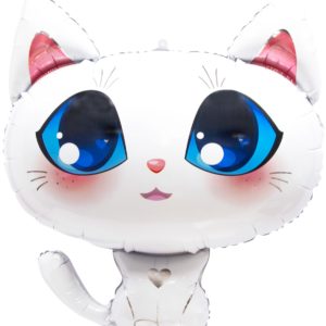 Шар фигурный котенок белый