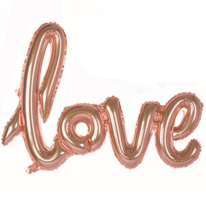 Шар надпись LOVE rose gold