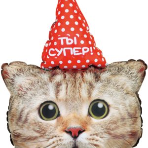 Шар фигурный Котёнок в колпачке