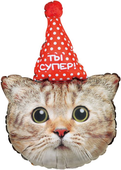 Шар фигурный Котёнок в колпачке