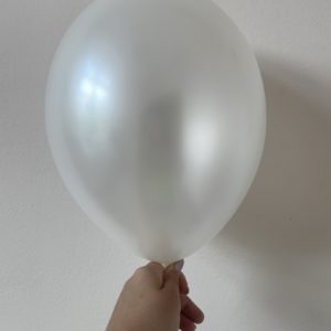 Шар металлик белый