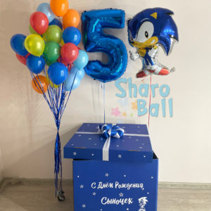 Коробка с шарами и Соник