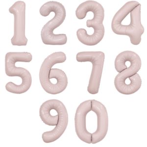 Шар цифра пыльная роза, 102 см, Россия