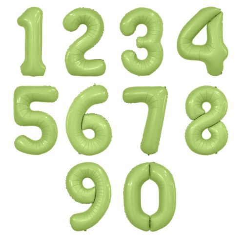 Шар цифра фисташка, 102 см, Россия