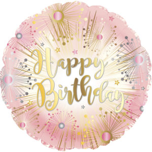 Круг "Happy birhday" салют
