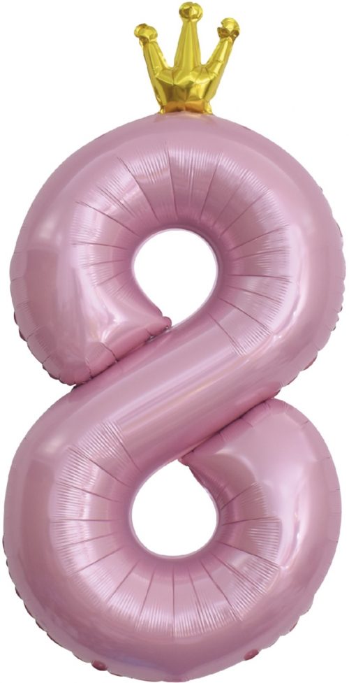 Цифра "8" с короной Розовый