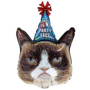 Шар фигурный Кот сердитый в колпачке, 91 см