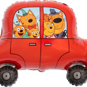 Шар фигурный, Три кота, Автомобиль, 76см