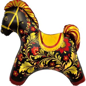 Шар фигурный лошадка с росписью