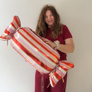 Шар фигурный конфета полосатая