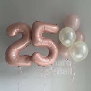 Набор с цифрами пыльная роза