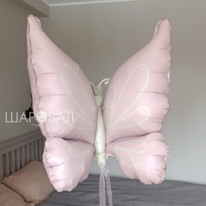 Шар фигурный бабочка розовая