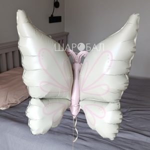 Шар фигурный бабочка бежевая