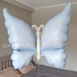 Шар фигурный бабочка голубая