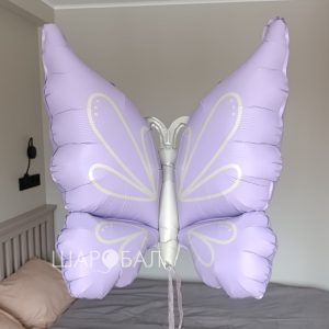 Шар фигурный бабочка сиреневая