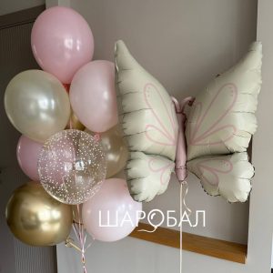 Нежный сет с бежевой бабочкой