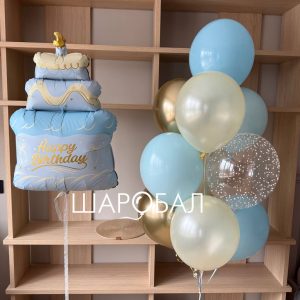 Голубой сет с тортиком