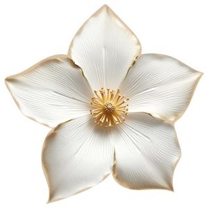 Шар фигурный Цветок белый