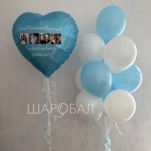 Голубой набор с фотографиями