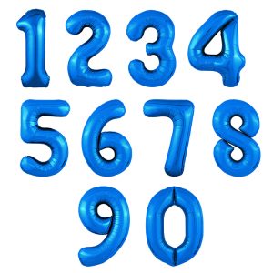 Шар цифра синий, 66 см, Китай