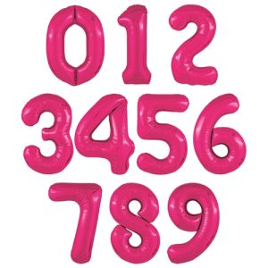 Шар цифра фуксия, 66 см, Китай
