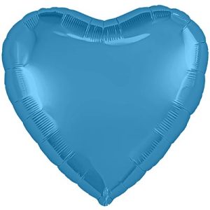 Шар сердце Сизый Бохо, 45 см, Россия