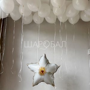 Беленький набор с цветочком