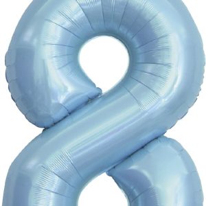 Цифра "8" с короной голубой